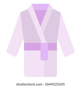 Soft lavender kimono robe ideal for loungewear, spa, or promotional wellness content.