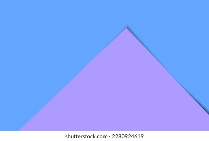 Soft lavender purple paper on blue background pastel color for background.