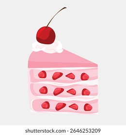 Bolo de cereja de camada macia com creme e cerejas frescas no topo
Um bolo de cereja macio e macio em camadas decorado com creme suave e cerejas vermelhas frescas. Esta elegante sobremesa evoca um doce e alegre