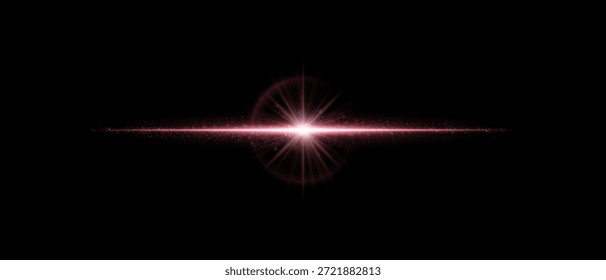 Lente macia flare com feixe horizontal brilhante e difusão de reflexão suave. Excelente para sobreposições, retoque de fotos e composições visuais de ficção científica.