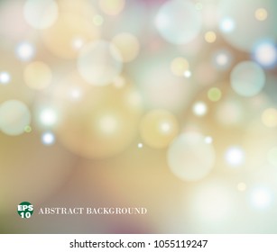 Soft light of abstract blur bokeh background on sweet design gradient, illustration vector eps10