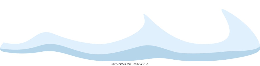 Soft light blue wave flowing on a white background, creating a serene and minimalist design suitable for various backgrounds and decorative purposes