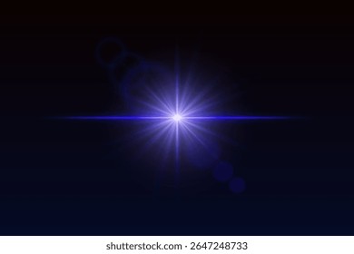 A luz suave estoura com feixes de brilho e anéis de chama sutis. Efeito de brilho central para cenas visuais mágicas ou transições.
