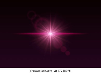 A luz suave estoura com feixes de brilho e anéis de chama sutis. Efeito de brilho central para cenas visuais mágicas ou transições.