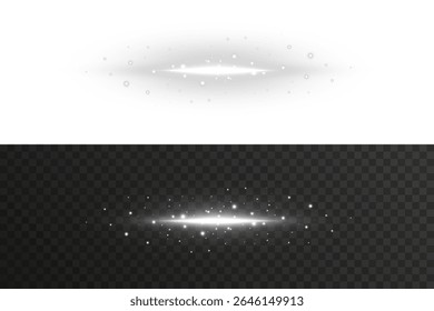 Soft light flash effect with radiant beam and glimmering star center in white. Ideal for enhancing photographs, adding light touches to digital art, or decorating festive and romantic scenes