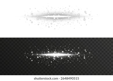 Soft light flash effect with radiant beam and glimmering star center in white. Ideal for enhancing photographs, adding light touches to digital art, or decorating festive and romantic scenes