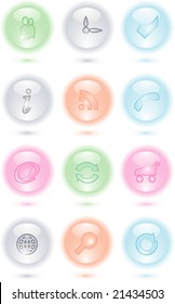 soft light icons. Vector illustration