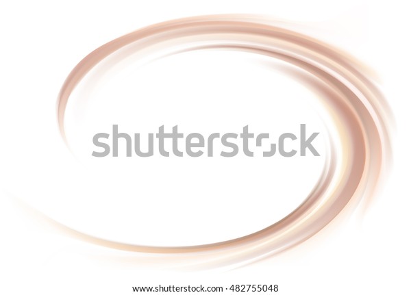 Soft\
light khaki color curvy eddy fond. Ecru volute choco sauce fluid\
surface with space for text in glowing white\
center