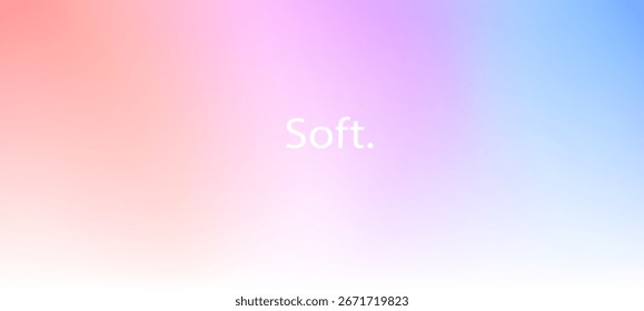 Suave degradado de color rosa claro, azul y naranja con transiciones suaves, creando un fondo abstracto suave y colorido.  
