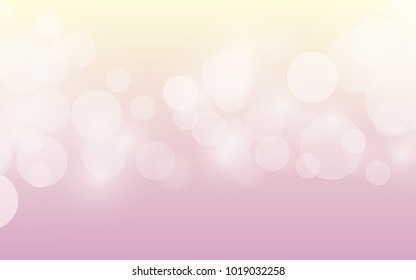 Soft light pink bokeh background illustration. Vector 10 EPS.