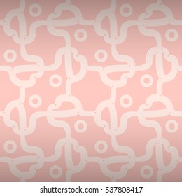 Soft light pink ornamental seamless pattern in alien style.
