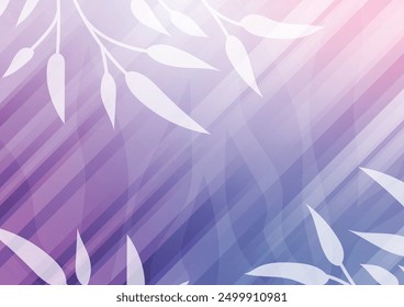 Soft light purple tropical leaf art background. vector illustration.