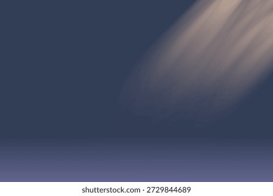 Raio de Luz Suave no Plano de Fundo Azul Profundo