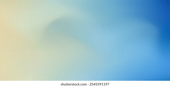 Fondo de degradado de malla fluida de Vector de colores amarillo claro suave, naranja y azul brillante. Concepto ondulado Abstractas del cielo de la salida del sol de la acuarela digital tranquila y tranquila para el diseño del Clima, Anuncio, superficie