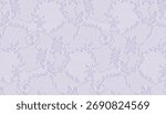Soft lilac lace fabric with repeating floral design.