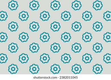 Un archivo de ilustración vectorial de motivos de girasol azul y gris de aspecto suave.