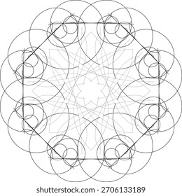 Soft mandala lines forming harmony