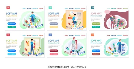 Mat suave en tu concepto de casa. Ropa textil, alfombras o esteras, tela de algodón casera envuelta. Decoración interior, moqueta, revestimiento de suelo suave enrollado y envoltura. Tareas domésticas, tienda de tapices o tienda