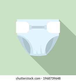Soft material diaper icon. Flat illustration of Soft material diaper vector icon for web design