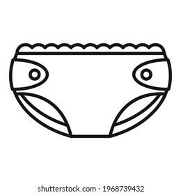 Soft material diaper icon. Outline Soft material diaper vector icon for web design isolated on white background
