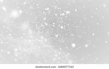 Soft matte snow overlay with falling flakes wide angle transparent texture perfect for digital artwork and compositions