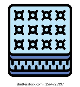 Soft mattress icon. Outline soft mattress vector icon for web design isolated on white background