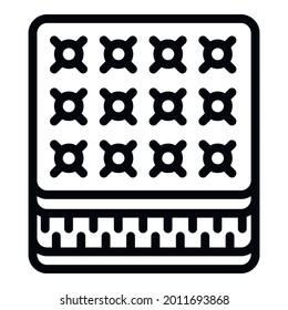 Soft mattress icon. Outline soft mattress vector icon for web design isolated on white background