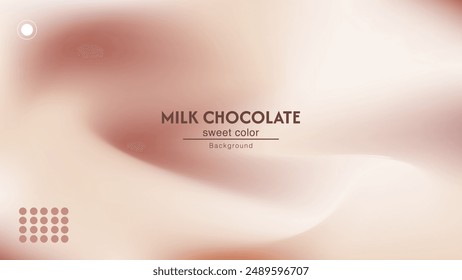 Soft milk chocolate abstract combination background. Minimalist pastel color design.