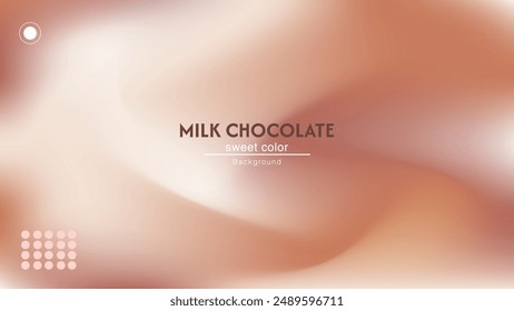 Soft milk chocolate abstract combination background. Minimalist pastel color design.