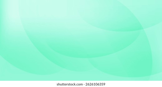 Fundo abstrato minimalista suave em tons de gradiente verde e branco com círculos. Estilo de efeito de círculo, plano de fundo abstrato geométrico.
