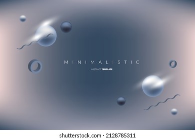 Weiches minimalistisches Design mit steil ansteigenden volumetrischen Formen auf unscharfem Hintergrund