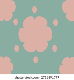 Weiche Minzblumen streuen auf tiefblauem Hintergrund in einem spielerischen, handgezeichneten Stil. in Kleidung und Mode verwendet