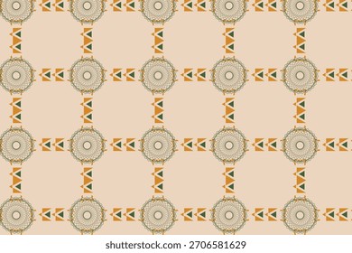 A soft Mint Geo circular chain pattern, effective for gentle nursery bedding or high-end spa product packaging.