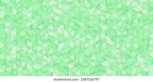 Soft Mint Geometric Triangle Illusion