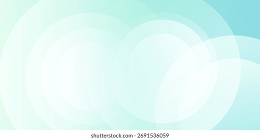 Soft Mint Green and Blue Gradient Circles Background