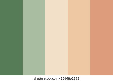 Soft mint green and light brown terracotta beige shade palette