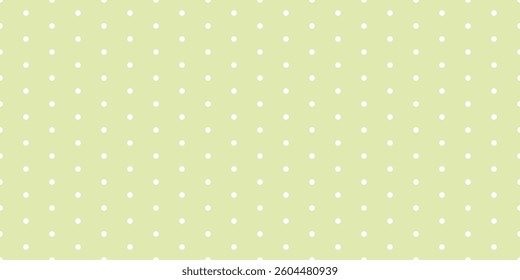 Soft mint green polka dot seamless pattern on a light background. Ideal for baby showers, nursery decor, gift wrap, scrapbooking, and feminine textile prints. Vector format for versatile use.