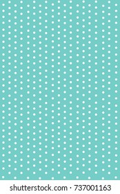 Soft mint polka dot seamless pattern. Pastel color polka dots pattern background.