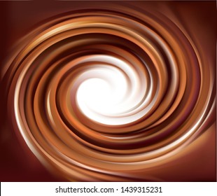 Soft mixed deep orange curvy swirling border frame backdrop space for text in glowing white center in middle. Delicious volute fluid creamy surface symbol icon sign logo pictogram emblem banner