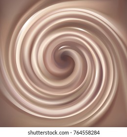Soft mixed light khaki color curvy eddy rippled fond. Sweet yummy ecru volute fluid smooth choco milky sauce surface with space for text