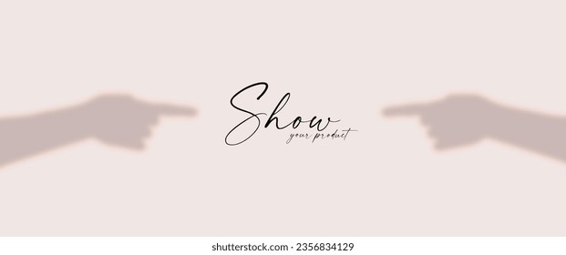 Soft Mock Up mit Schattenhand mit Gestik