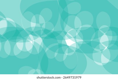 Arrière-plan abstrait doux et moderne composé de formes circulaires et ovales translucides qui se chevauchent dans des tons turquoise. Cette conception minimaliste est idéale pour les bannières de web, les diapositives de présentation.