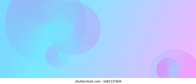 Gradiente moderno y suave de colores. Transición borrosa de azul a rosa. Fondo redimensionable del vector abstracto con círculos. Concepto de arte creativo, pancartas, folletos. EPS 10