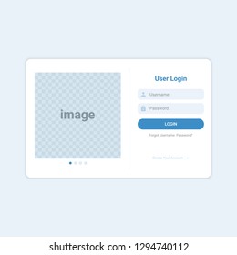 soft modern login ui design vector
