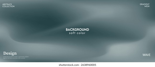 Soft moss green abstract background with wave texture. Light and dark combination. Minimalist pastel color design