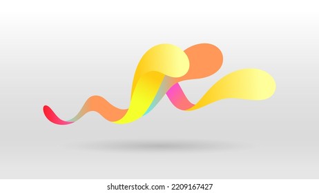 Soft motion wave element pastel color abstract vector background