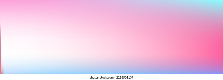 Soft Multicolor Colorful Bright Vibrant Gradient Design Pic. Vivid Light Color Sunset Clean Water Sky Wallpaper. White Pastel Blurred Sunrise Spotlight Sky Horizontal Gradient Mesh Backdrop.