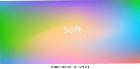 Soft multicolor gradient with yellow, green, pink, blue, and red tones, blended smoothly for a vibrant yet gentle background—ideal for creative, modern, and abstract vector designs.