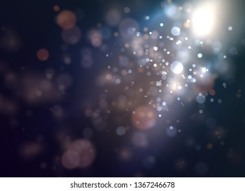 Soft nature bokeh with smooth light. Vector.