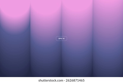 Fondo suave de los cilindros de neón. Ilustración vectorial de moda.